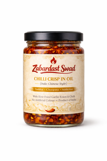 Zabardast Swad Chilli Crisp in Oil – Indo-Chinese Style (Crunchy, Spicy & Addictive)