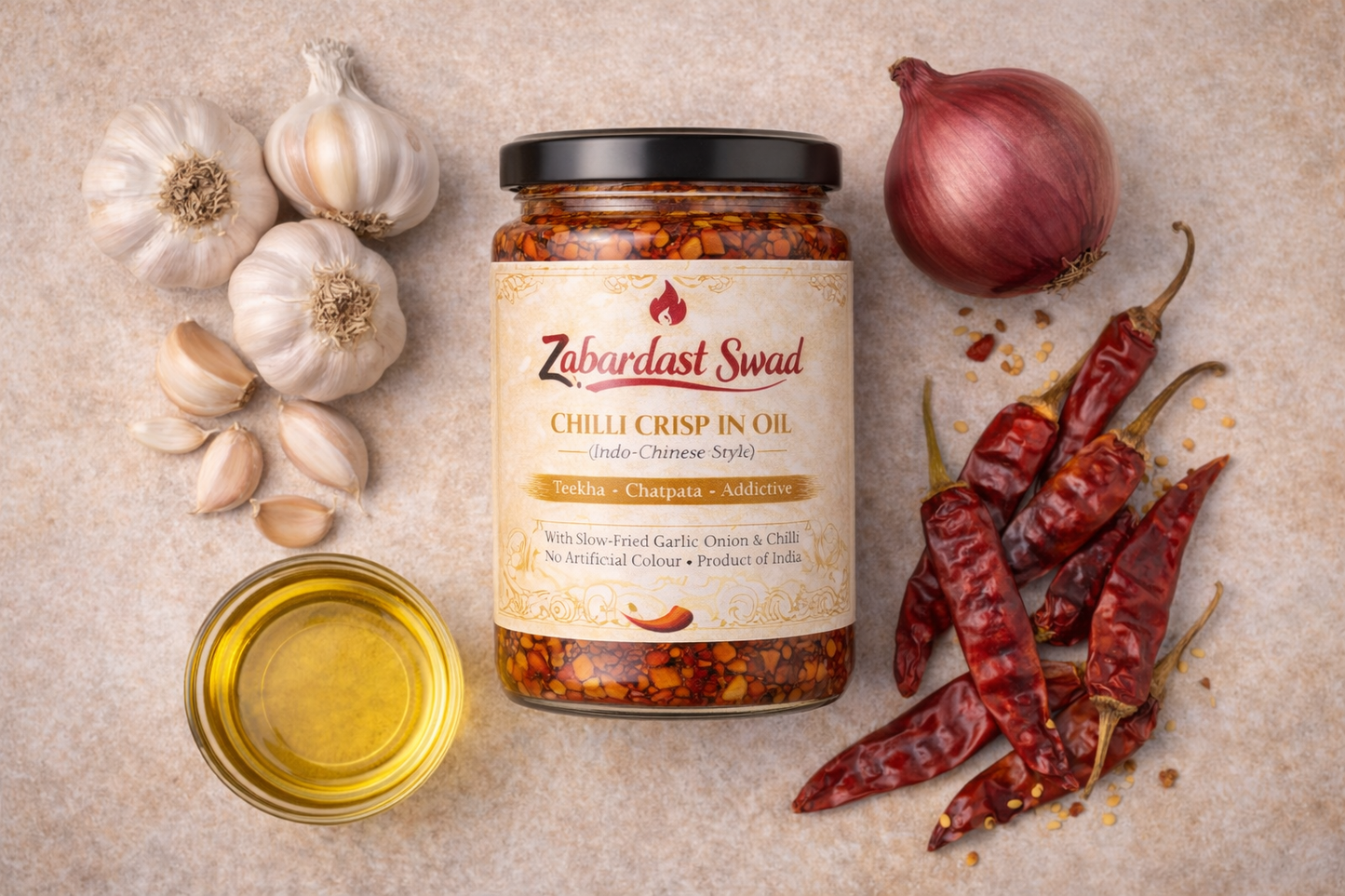 Zabardast Swad Chilli Crisp in Oil